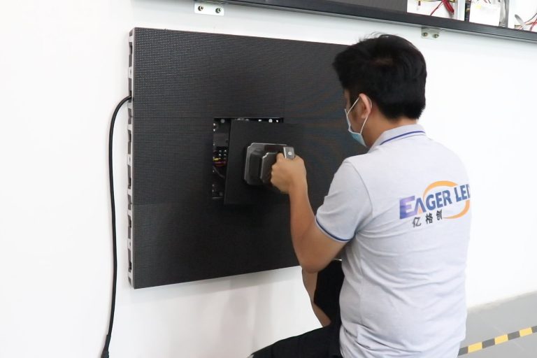 How to Install Indoor Wallpaper Front Service LED Display on the Wall