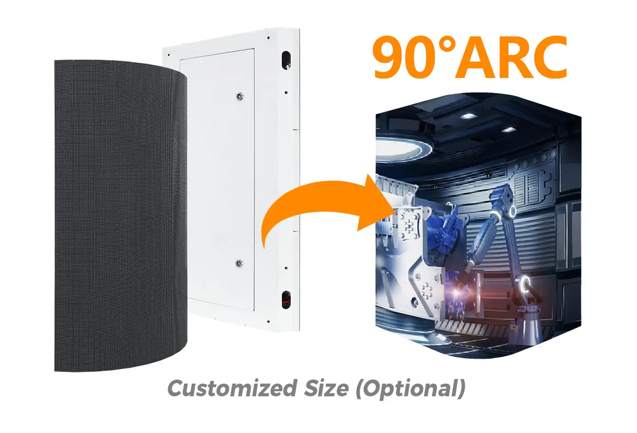 Optional 90° Curved Cabinet