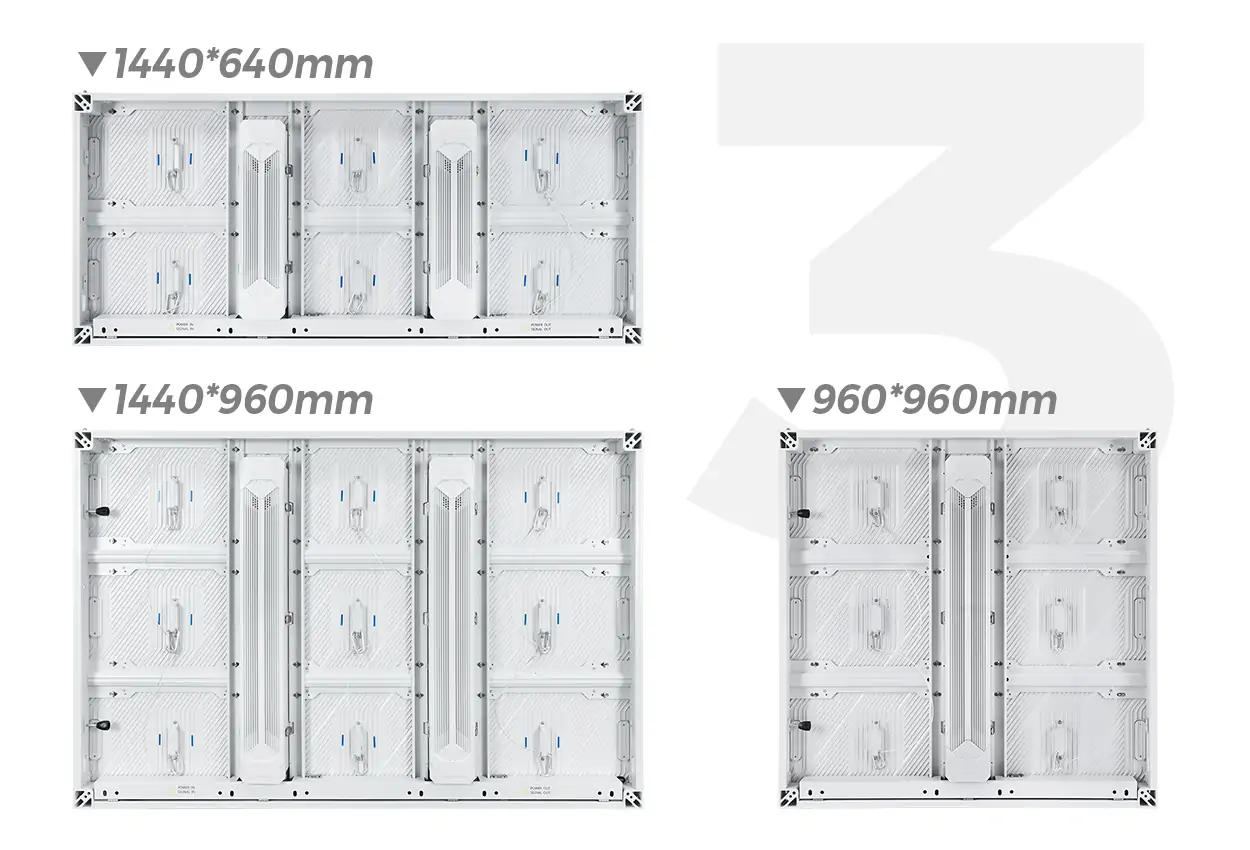 Three Cabinet Sizes for Choice