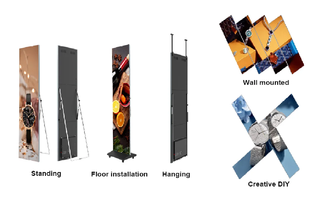 multiple installation of LED poster