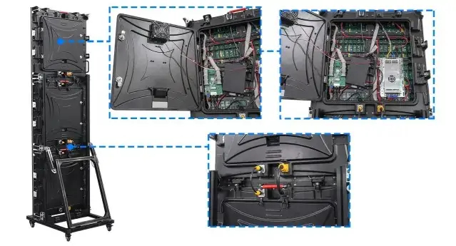 rear maintenance of LED poster display