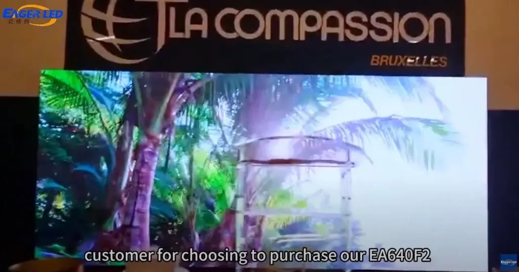 EA640F2 Comentarios de clientes belgas sobre pantallas LED para interiores