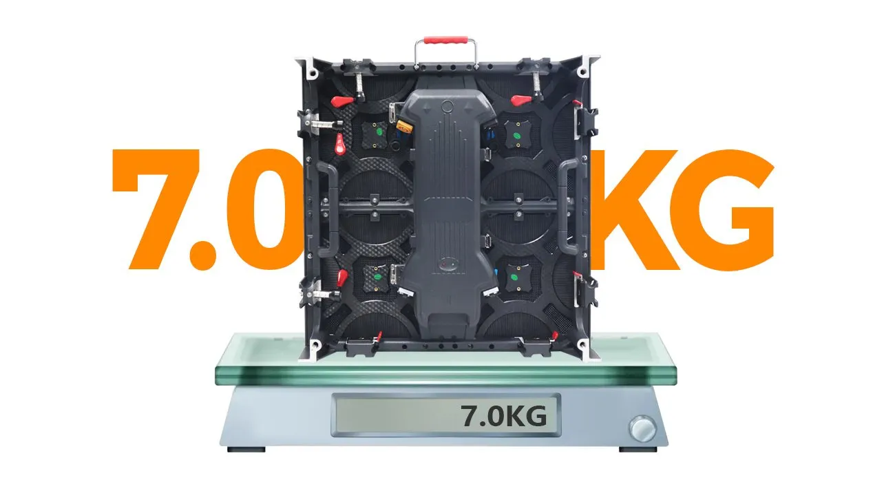 Lightweight rental LED cabinet for transport and repeated handling