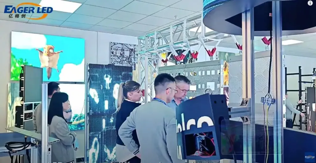 French Customers Visit EagerLED LED Display Company