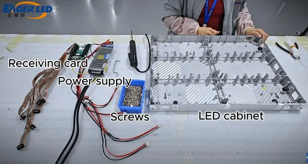 the components of LED cabinets