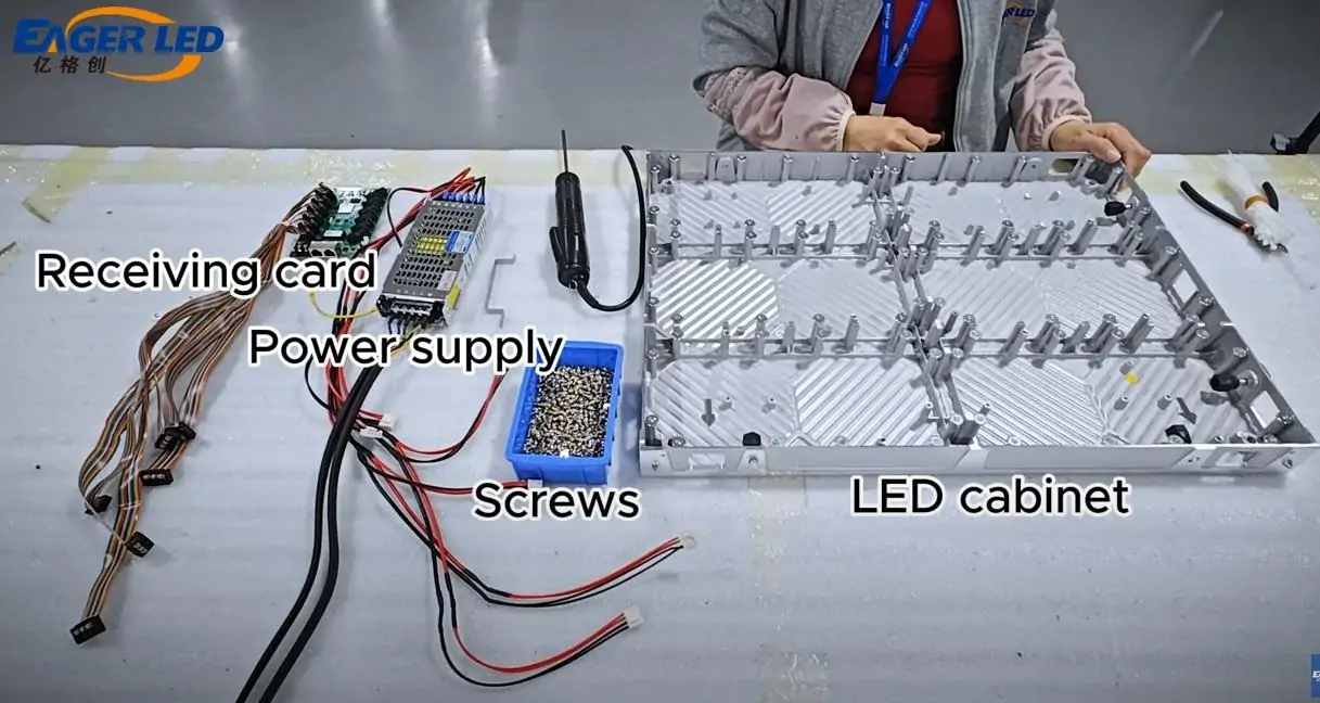 the components of LED cabinets