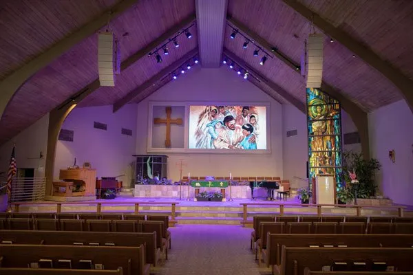 Large church LED video wall