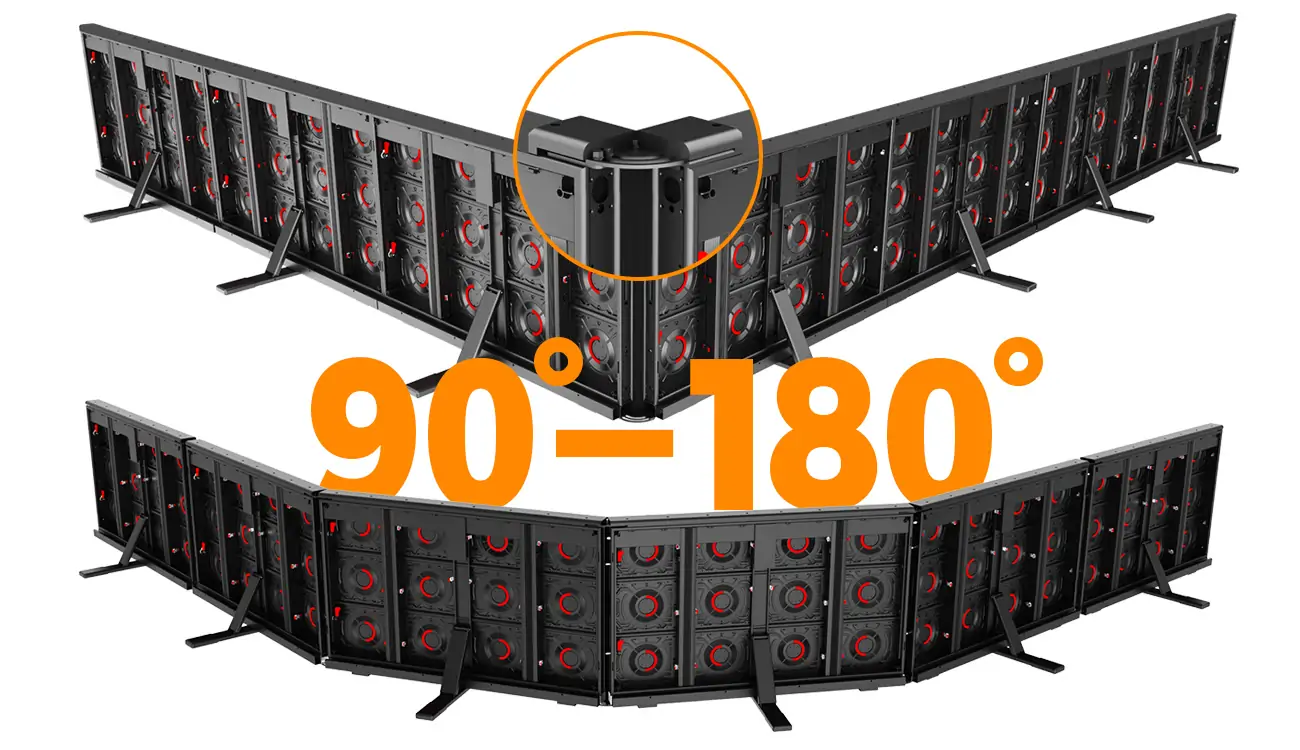 90°-180° adjustable angle of EA1600SP2 Arena LED Screen 90°-180° adjustable angle of EA1600SP2 Arena LED Screen