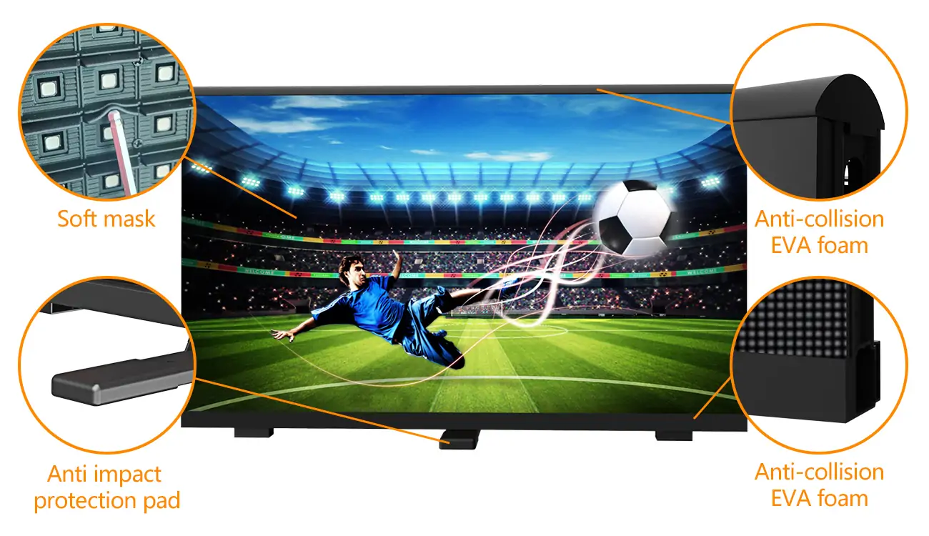 Multi-Layer Protection Design of EA1600SP2 Stadium Perimeter LED Screen Multi-Layer Protection Design of EA1600SP2 Stadium Perimeter LED Screen