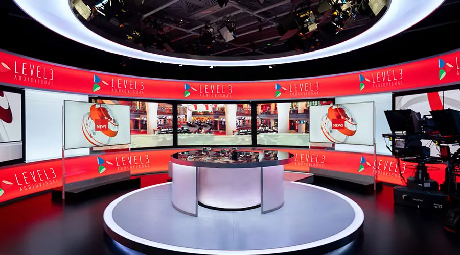 LED Volume Wall in the News Studio LED Volume Wall in the News Studio