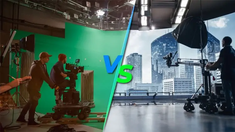 virtual production LED wall vs green screen virtual production LED wall vs green screen