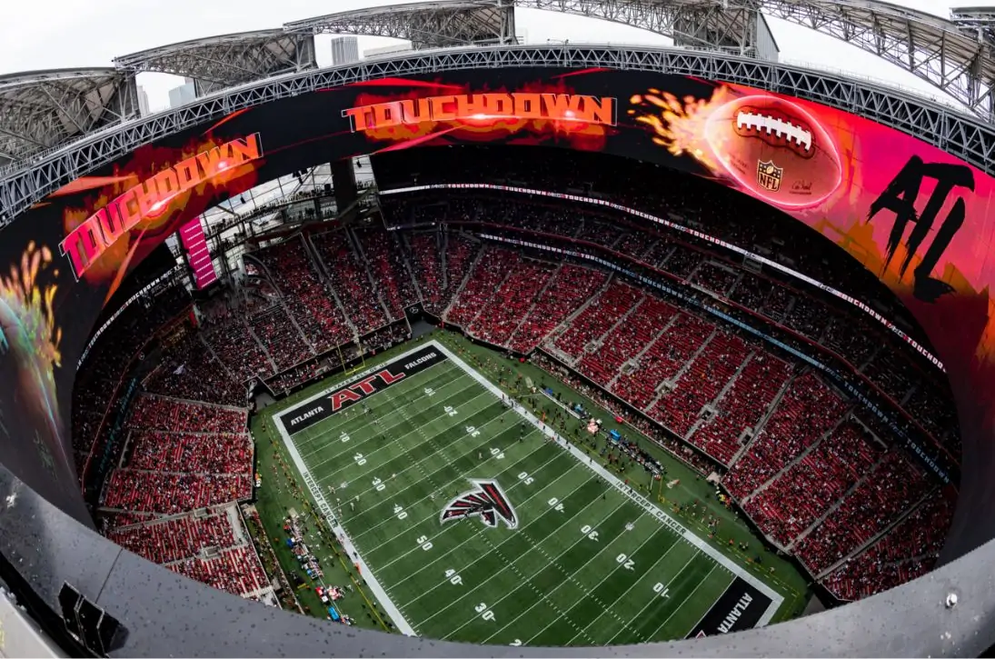 Biggest LED Screen in the Mercedes-Benz Stadium Biggest LED Screen in the Mercedes-Benz Stadium