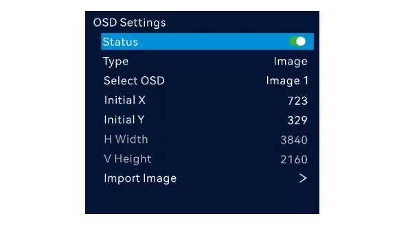 OSD of VX400 Pro - EagerLED | Leading LED Screen Supplier - EagerLED | Leading LED Screen Supplier OSD of VX400 Pro