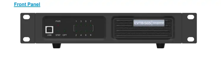Front Panel of Novastar CVT8-5GM