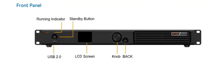 Front Panel of Novastar MX20 - EagerLED | Leading LED Screen Supplier - EagerLED | Leading LED Screen Supplier Front Panel of Novastar MX20