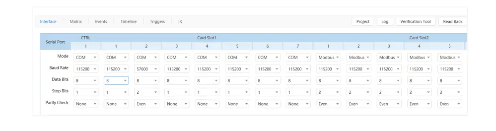 COM and Modbus Modes on Vunit 3000 Control Server - EagerLED | Leading LED Screen Supplier - EagerLED | Leading LED Screen Supplier COM and Modbus Modes on Vunit 3000 Control Server