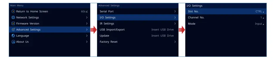 I/O Setting of Vunit 3000 Controller - EagerLED | Leading LED Screen Supplier - EagerLED | Leading LED Screen Supplier I/O Setting of Vunit 3000 Controller