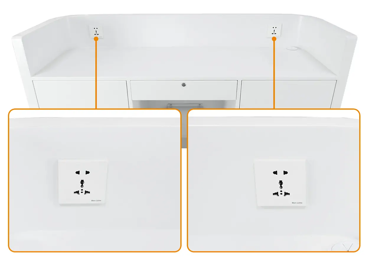 Customized Power Socket Options for EA-FD Reception LED Display - EagerLED | Leading LED Screen Supplier - EagerLED | Leading LED Screen Supplier Customized Power Socket Options for EA-FD Reception LED Display