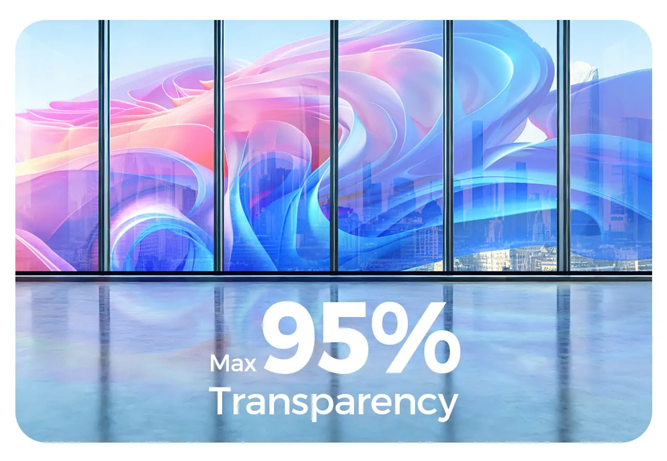 95% Transparency of EA-iFilm2 - EagerLED | Leading LED Screen Supplier - EagerLED | Leading LED Screen Supplier 95% Transparency of EA-iFilm2