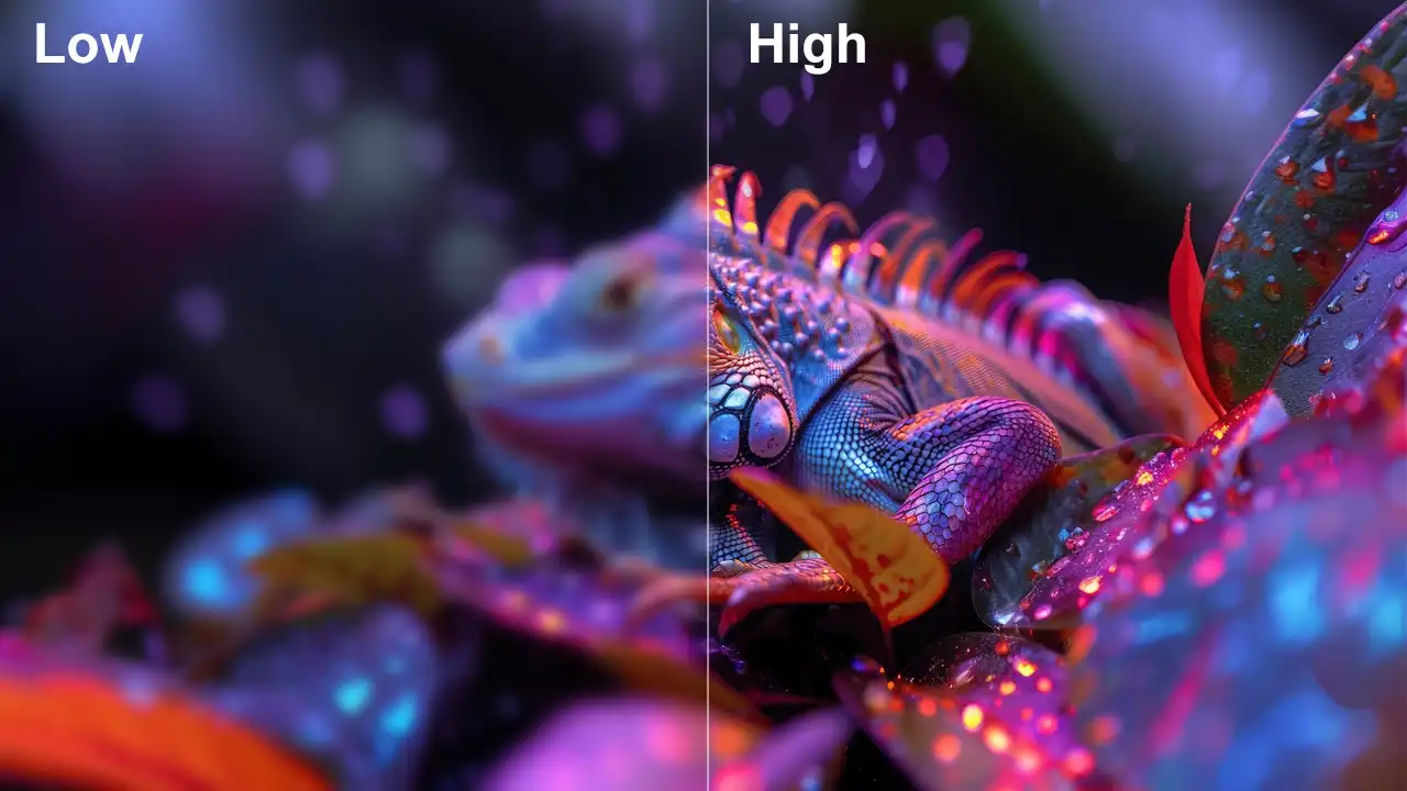 High Color Performance of Transparent LED Video Walls