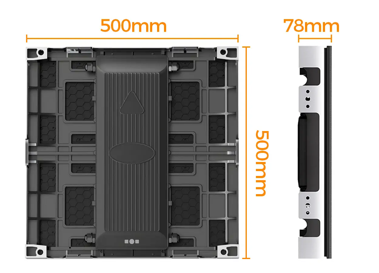 500 × 500 mm cabinet design