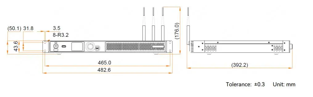 Novastar TU4K Pro Size