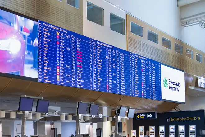 Flight Information Display in Departure Concourse - EagerLED | Leading LED Screen Supplier - EagerLED | Leading LED Screen Supplier Flight Information Display in Departure Concourse