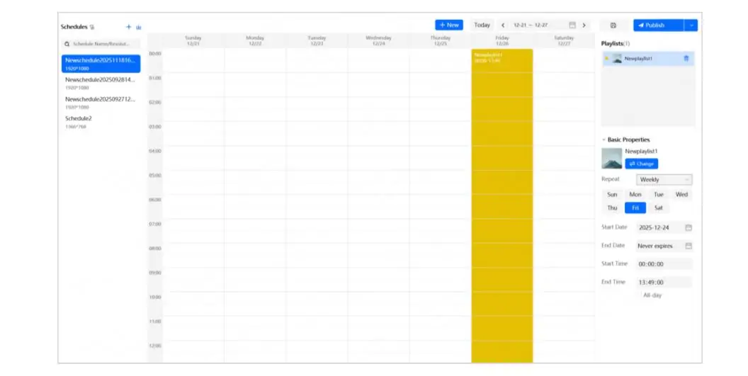 Schedule Mangement of Novastar Viplex Express Schedule Mangement of Novastar Viplex Express