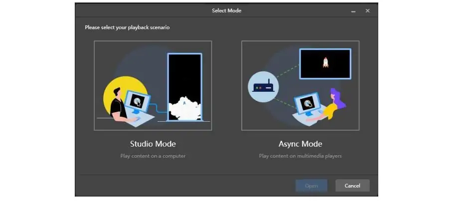 Selecting Studio Mode on Vipex Express Software Selecting Studio Mode on Vipex Express Software