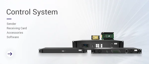 Colorlight LED control system with sender, receiving cards, accessories, and software