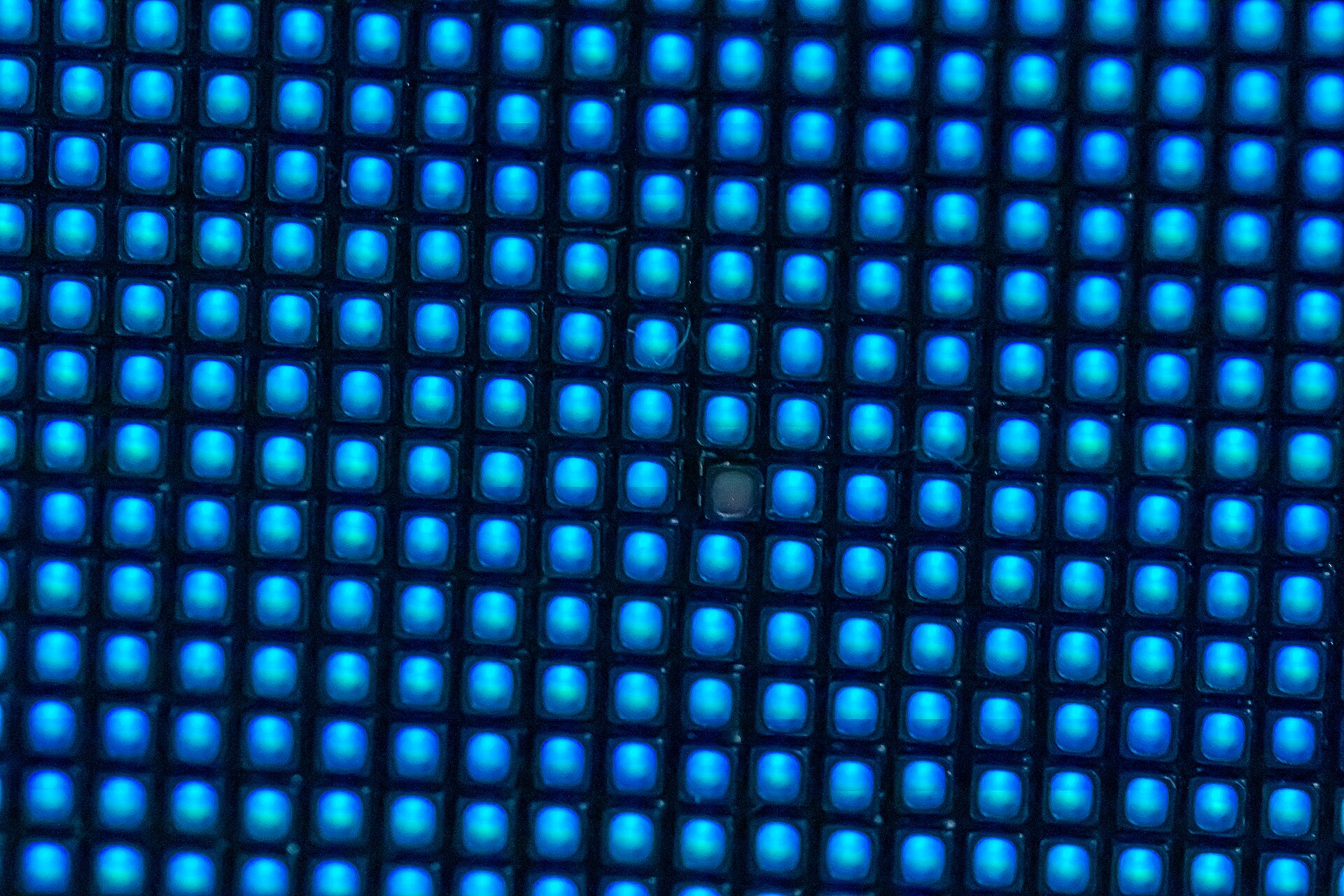 Close-up of LED display pixels showing the pixel density that determines stadium screen cost per square metre