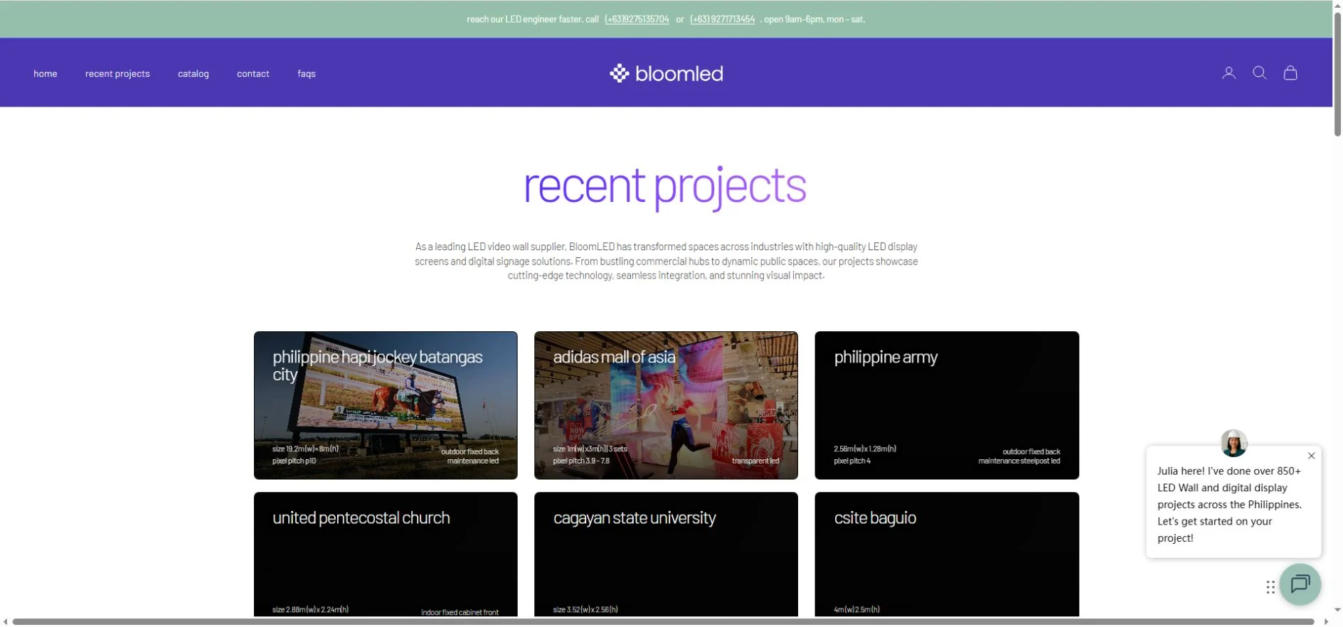 bloomled-led-wall-official-website BloomLED official website showing LED wall projects in the Philippines