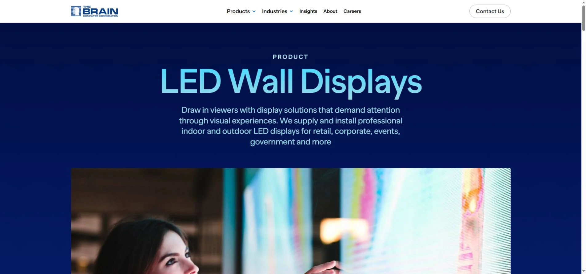 brain-led-wall-official-website The Brain Computer Corporation official LED wall displays page