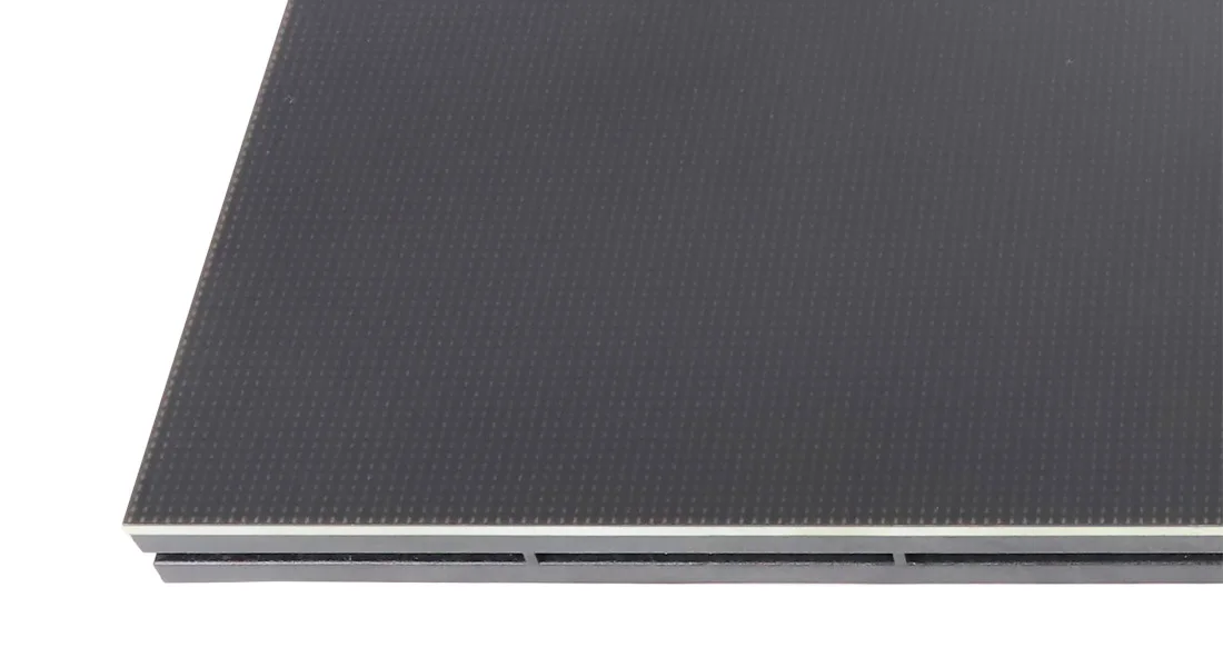 Dark COB LED module surface and pixel array for display contrast ratio evaluation