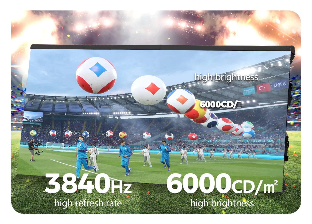 EA960SP5 stadium LED display brightness and refresh-rate illustration