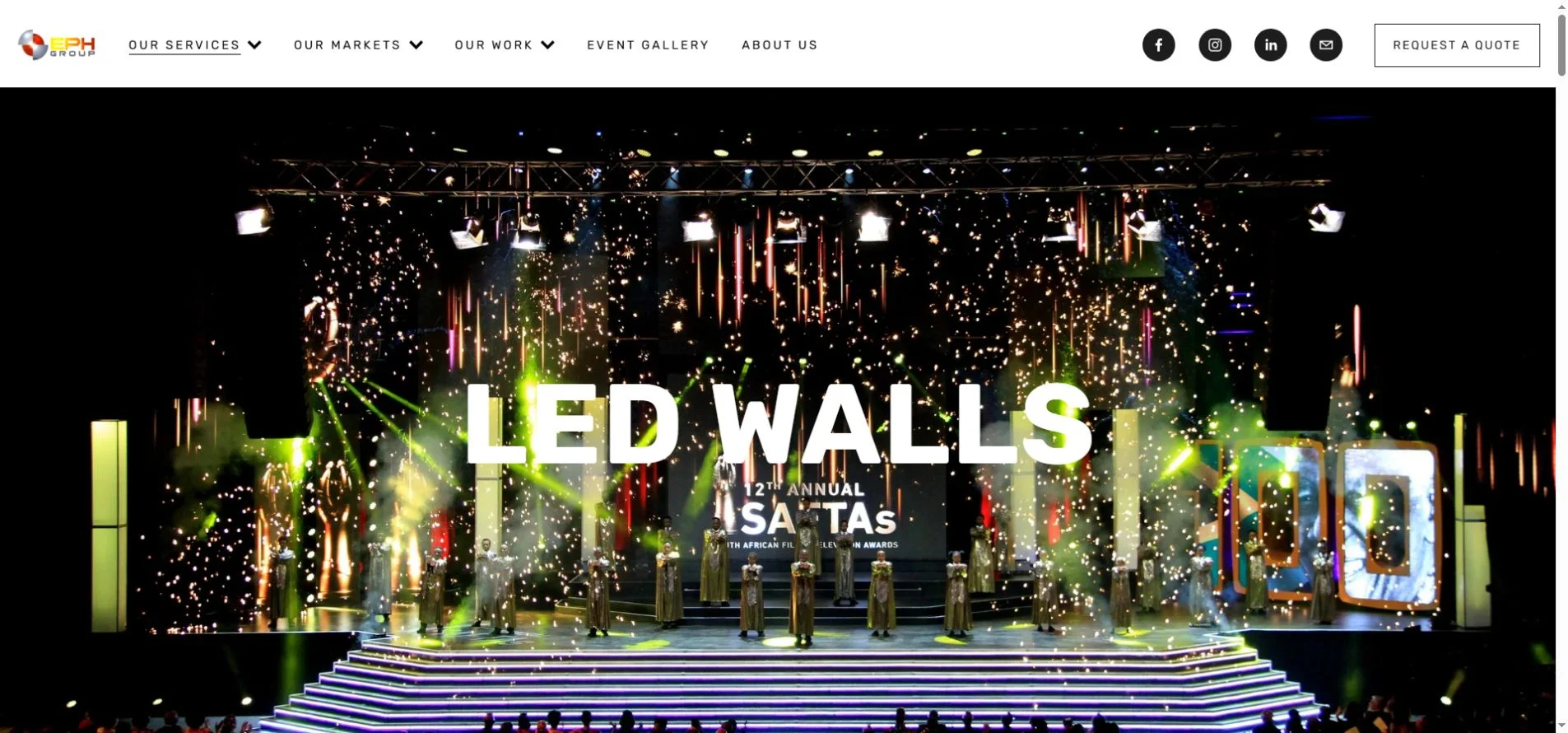 EPH Group official website showing its LED display offering