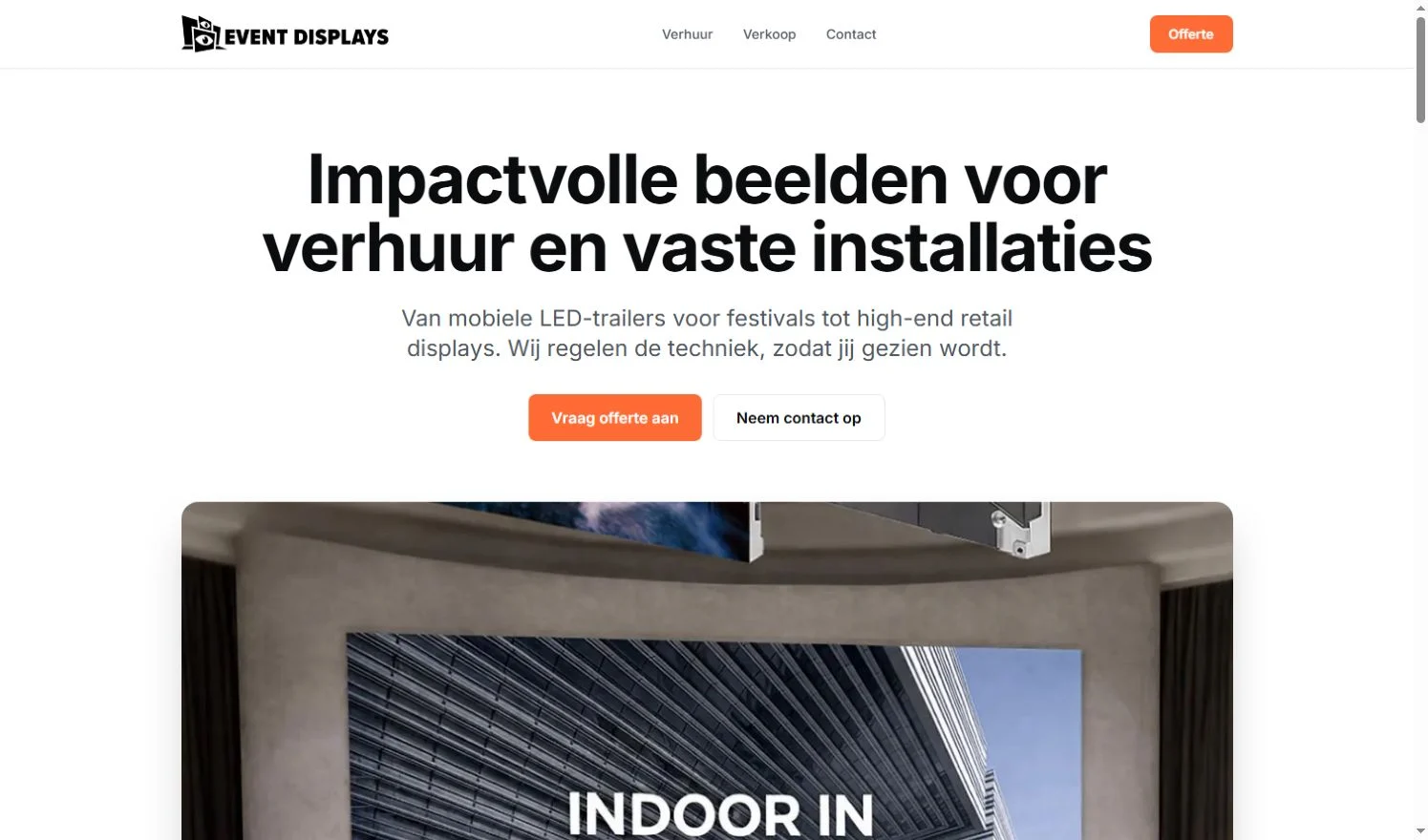 Event Displays official rental and fixed LED screen website