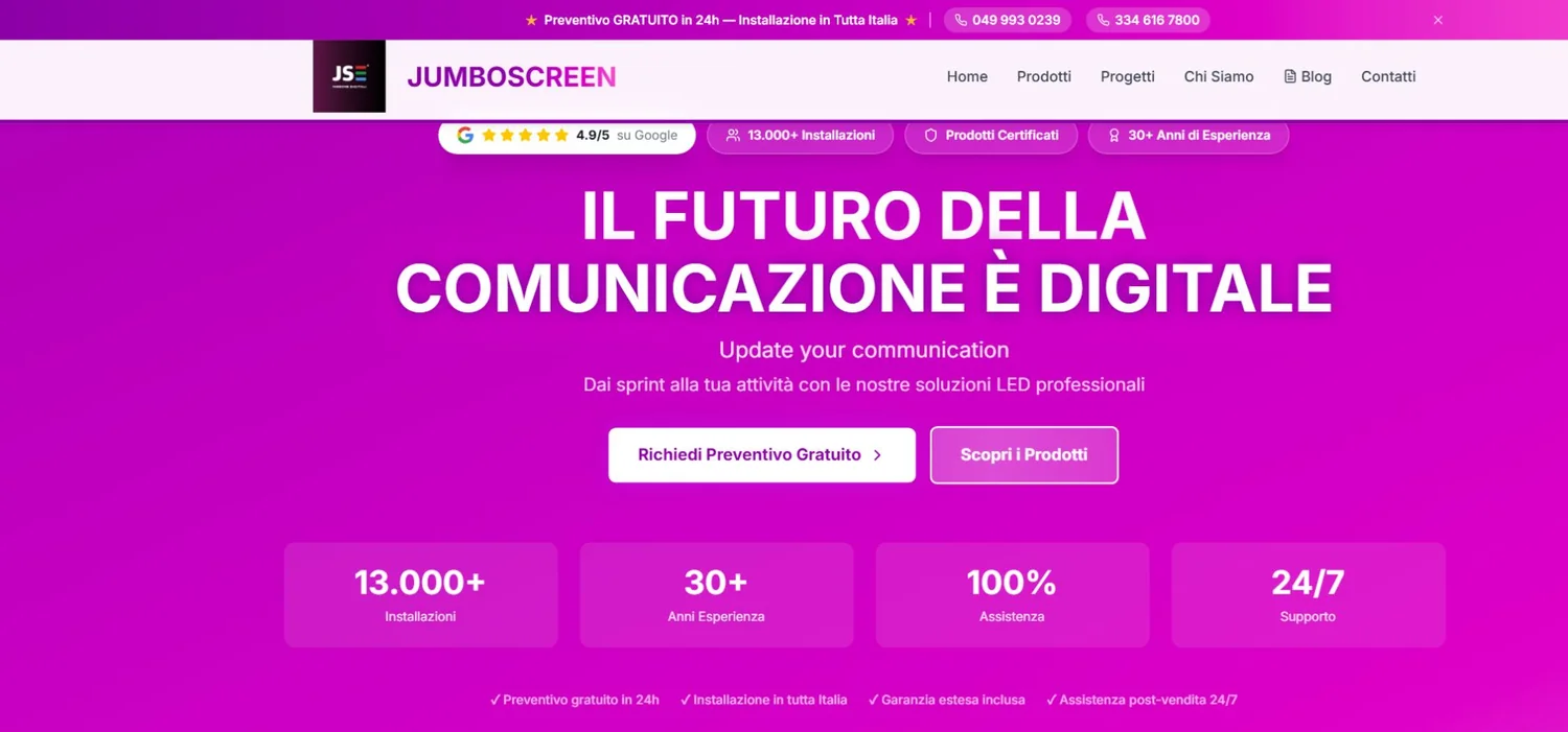 Jumbo Screen official website - EagerLED | Leading LED Screen Supplier - EagerLED | Leading LED Screen Supplier Jumbo Screen official website showing its digital signage and LED wall offering
