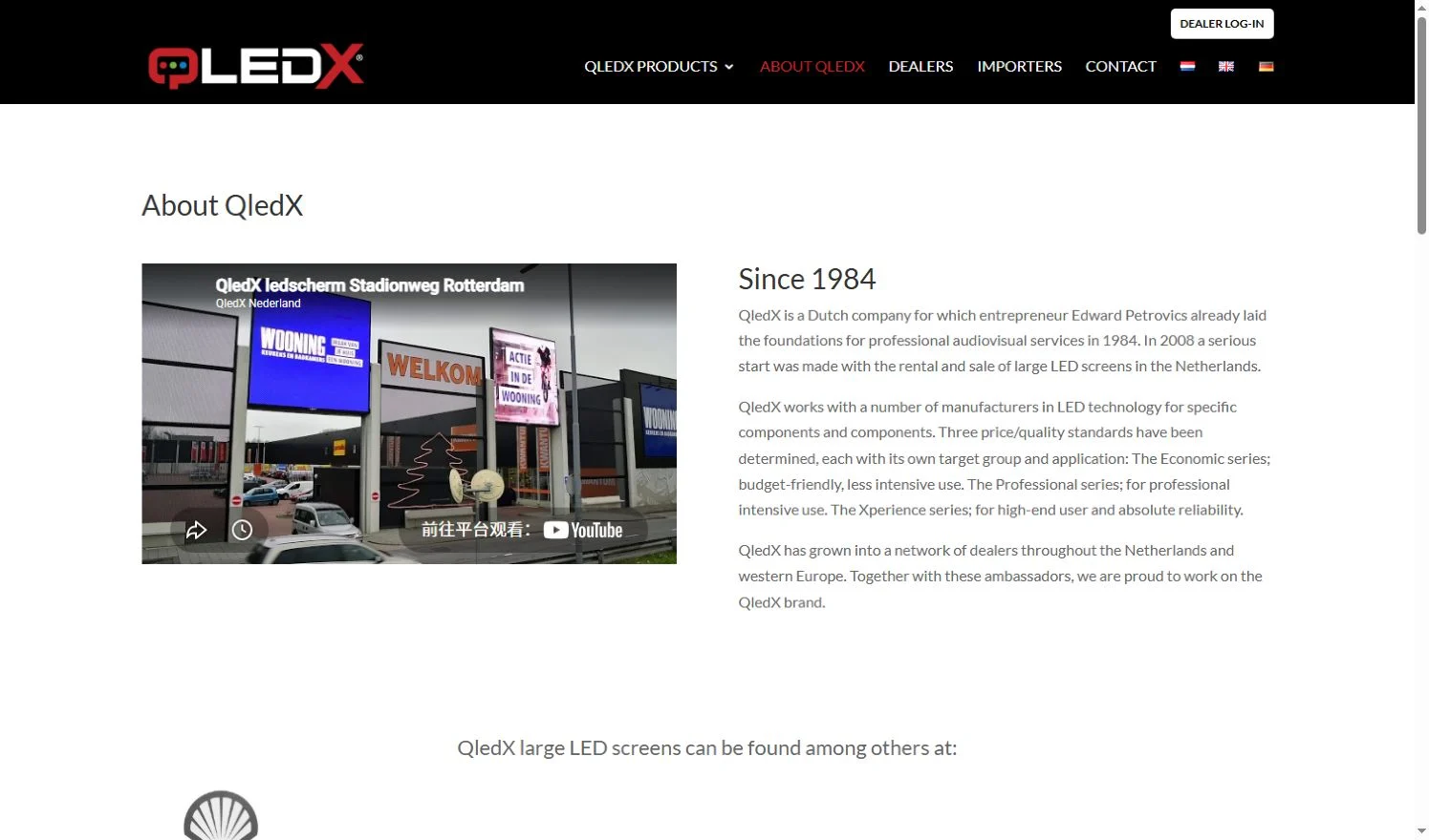 QledX Europe official company profile and navigation