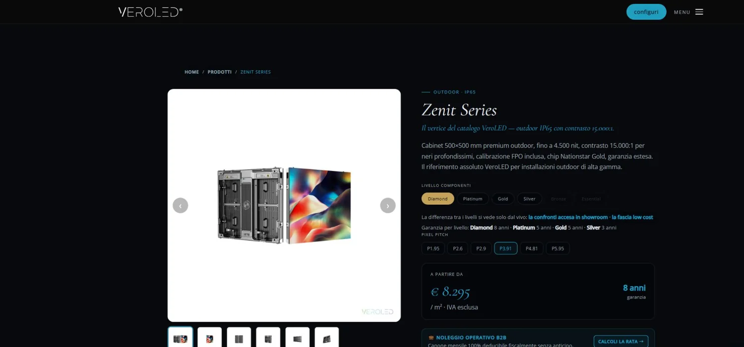 VeroLED official website - EagerLED | Leading LED Screen Supplier - EagerLED | Leading LED Screen Supplier VeroLED official Zenit Series product page with breadcrumb navigation